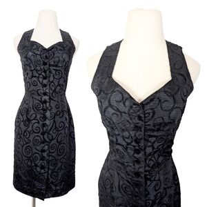 Le Chateau Black Mini Dress Size XS Vintage Sleeveless